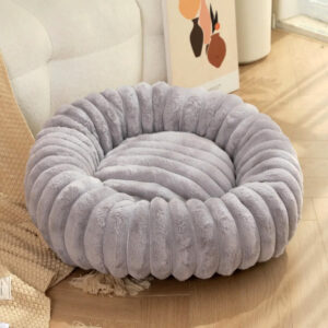 canape chien design gris