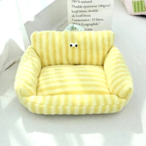 canape raye jaune pour chien